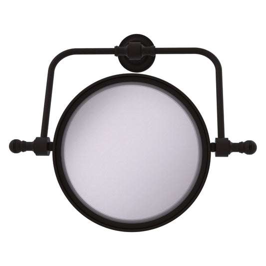 Allied Brass Retro Dot 8" Oil Rubbed Bronze Wall Mounted Swivel Make-Up Mirrors With 3X Magnification