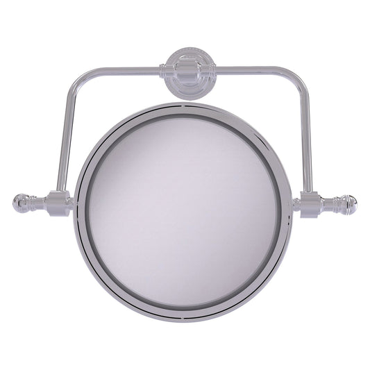 Allied Brass Retro Dot 8" Polished Chrome Wall Mounted Swivel Make-Up Mirrors With 2X Magnification