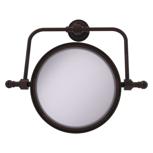 Allied Brass Retro Dot 8" Venetian Bronze Wall Mounted Swivel Make-Up Mirrors With 4X Magnification