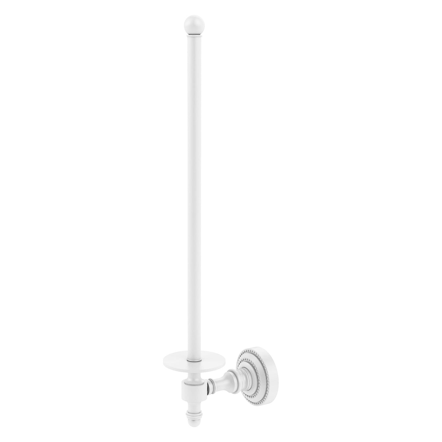 Allied Brass Retro Dot Matte White Wall Mounted Paper Towel Holder