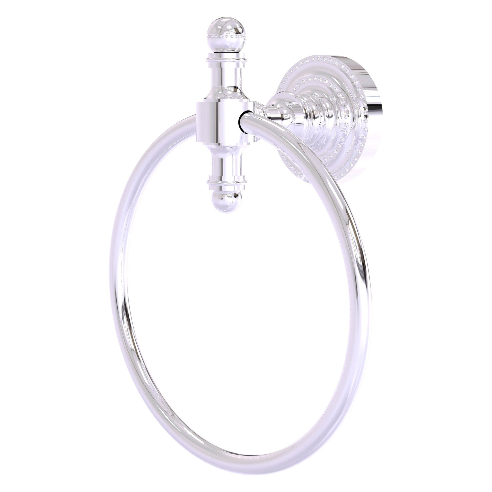 Allied Brass Retro Dot Polished Chrome Towel Ring