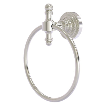 Allied Brass Retro Dot Satin Nickel Towel Ring