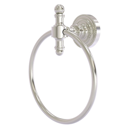 Allied Brass Retro Dot Satin Nickel Towel Ring