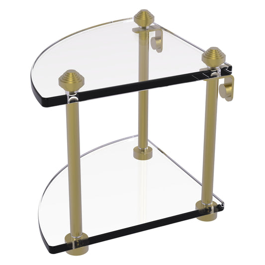 Allied Brass SB-3-SBR Southbeach Satin Brass Glass Shelf