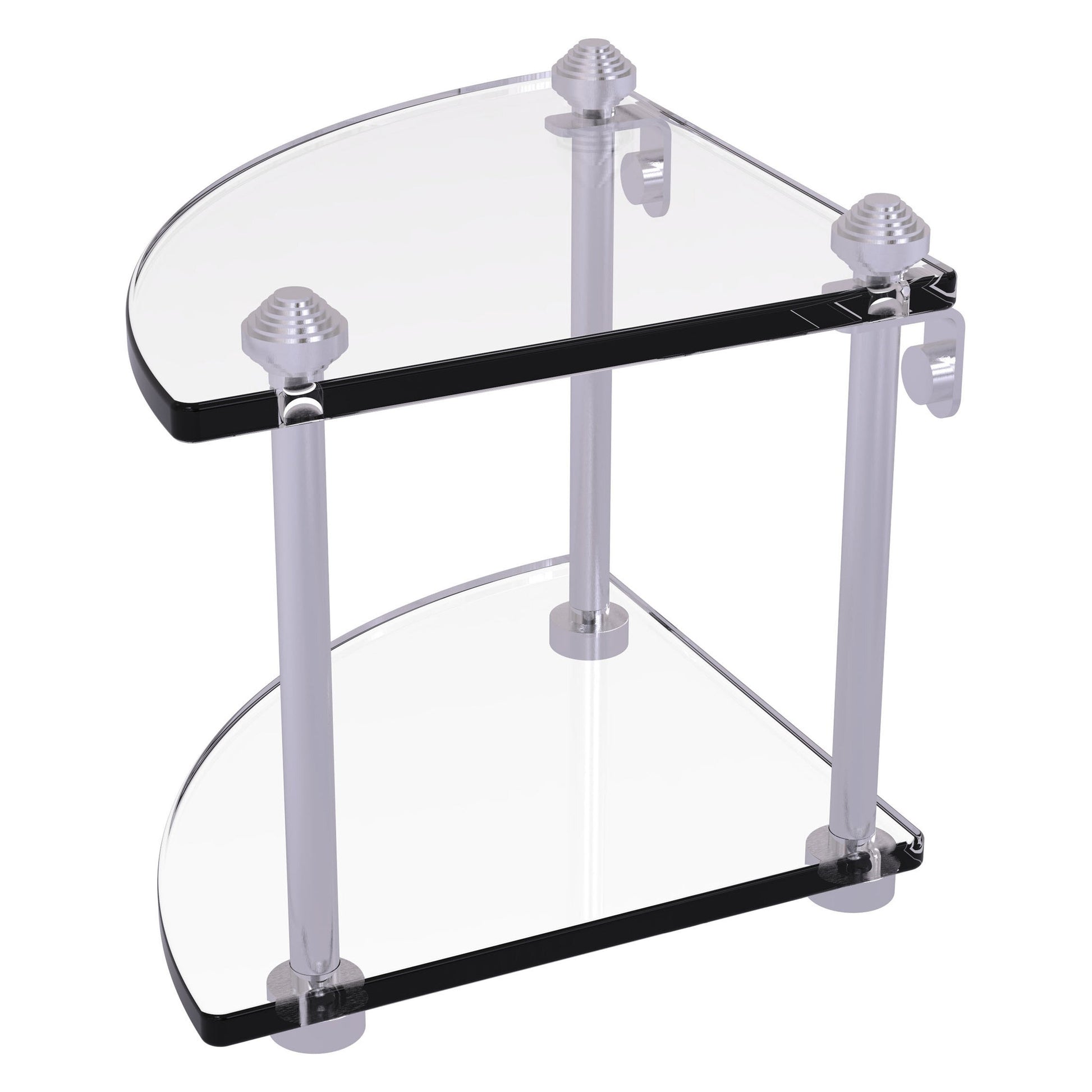 Allied Brass SB-3-SCH Southbeach Satin Chrome Glass Shelf