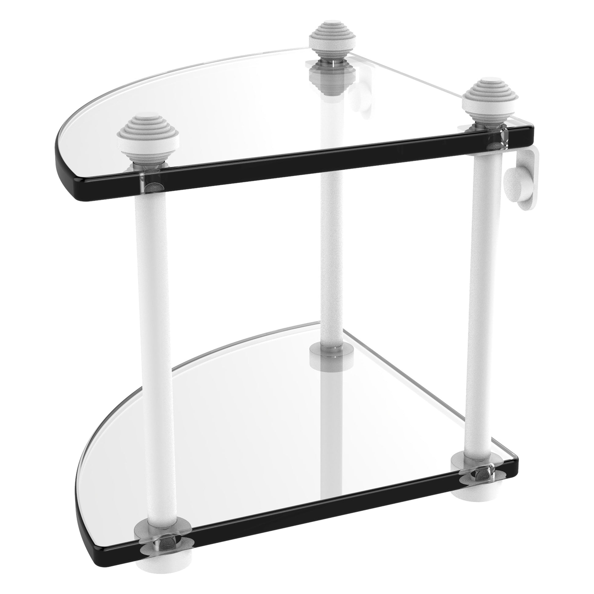 Allied Brass SB-3-WHM Southbeach Matte White Glass Shelf