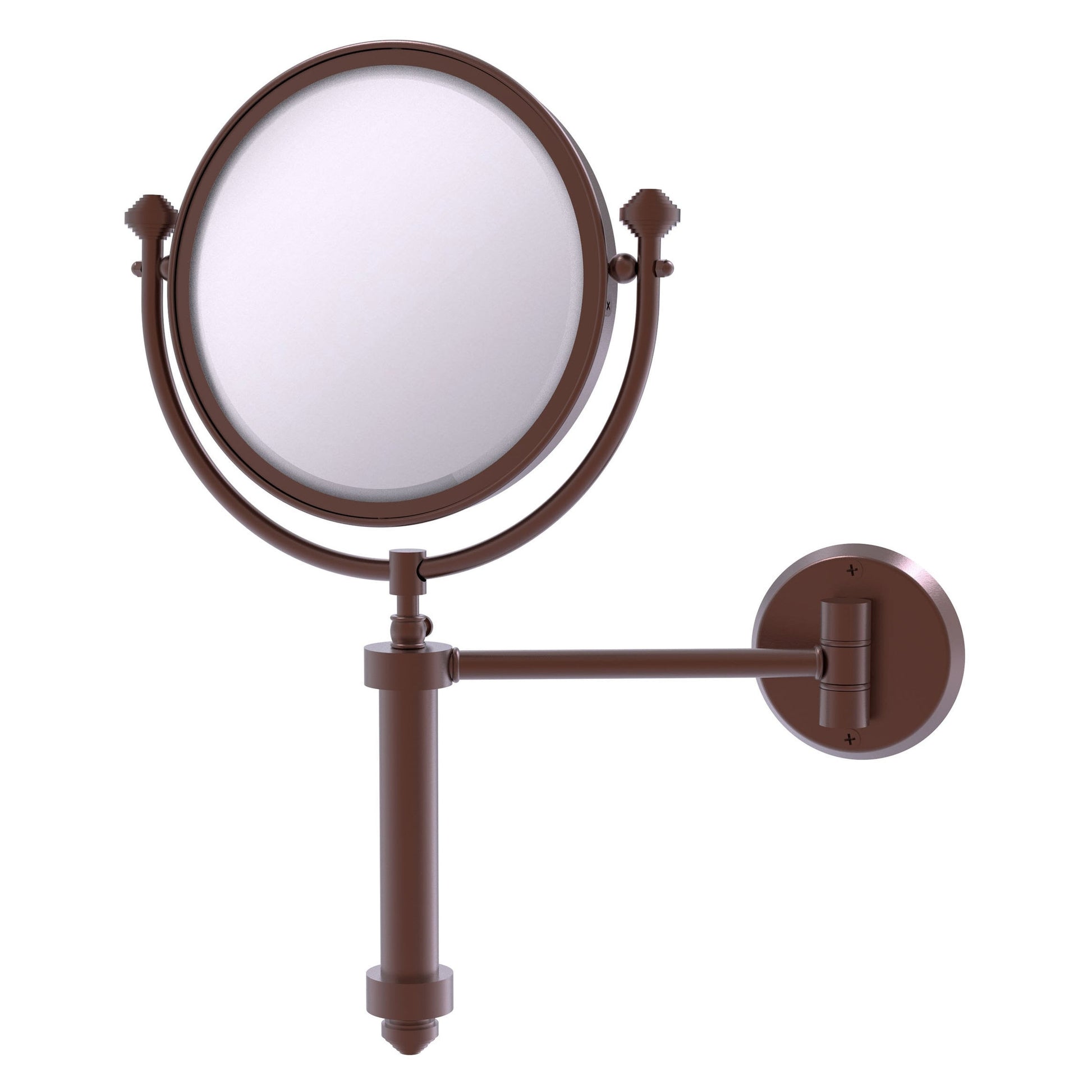 Allied Brass SB-4/3X-CA Southbeach 8" Antique Copper Wall-Mounted Make-Up Mirrors