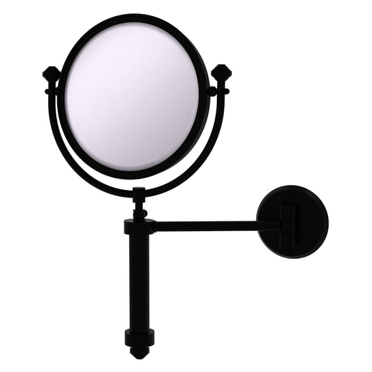 Allied Brass SB-4/4X-BKM Southbeach 8" Matte Black Wall-Mounted Make-Up Mirrors