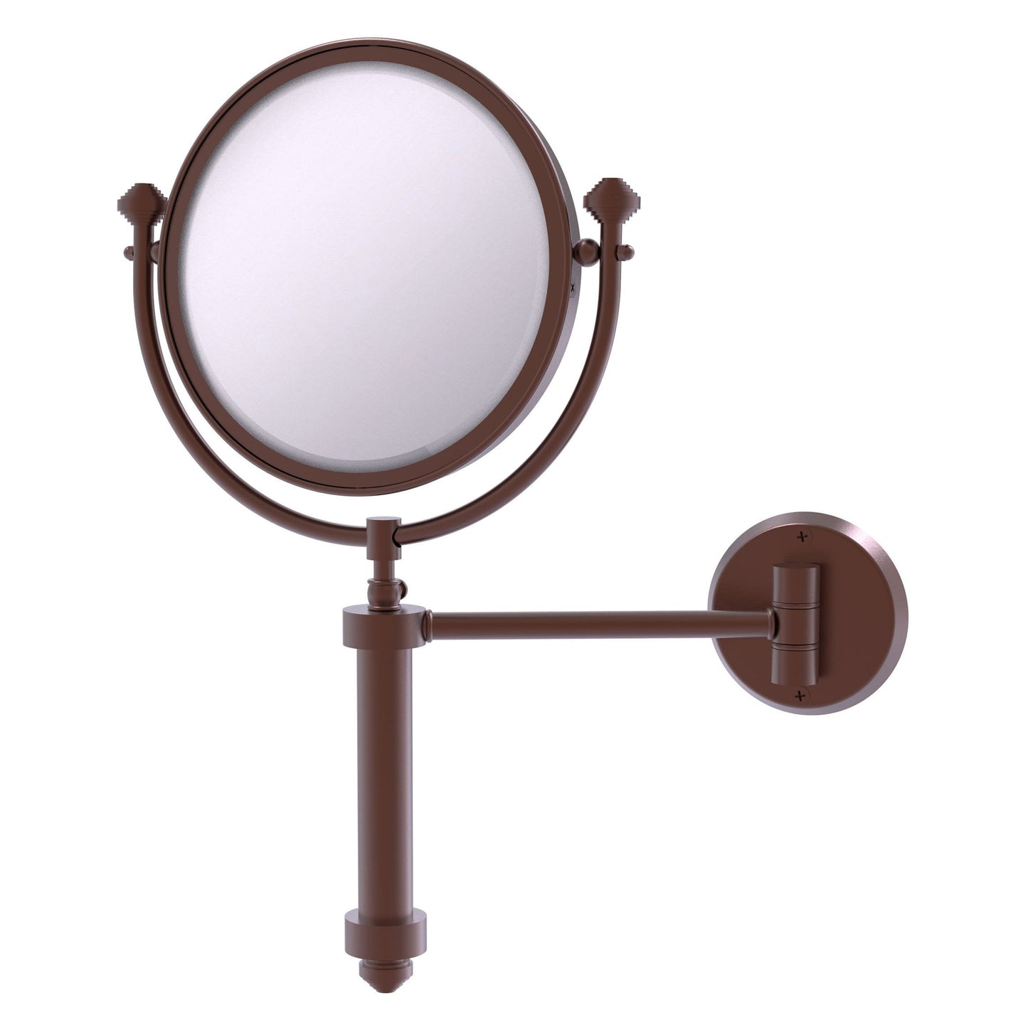 Allied Brass SB-4/4X-CA Southbeach 8" Antique Copper Wall-Mounted Make-Up Mirrors