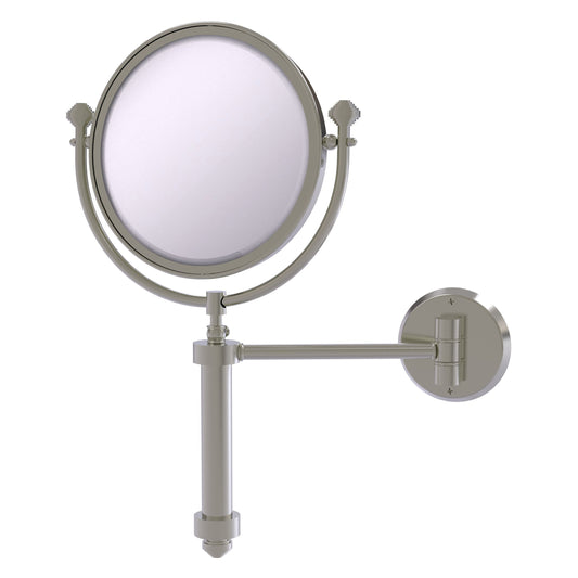 Allied Brass SB-4/4X-SN Southbeach 8" Satin Nickel Wall-Mounted Make-Up Mirrors