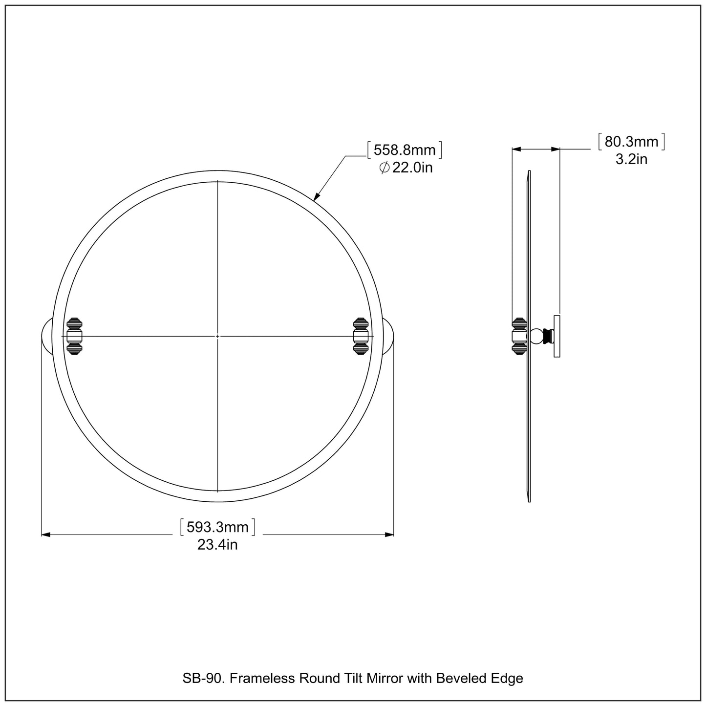 Allied Brass SB-90-BBR Southbeach Brushed Bronze Wall Mirror