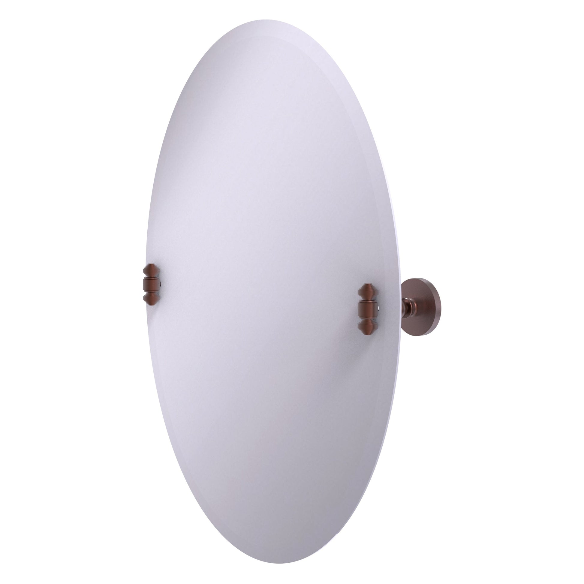 Allied Brass SB-91-CA Southbeach Antique Copper Oval Frameless Wall Tilt Mirror