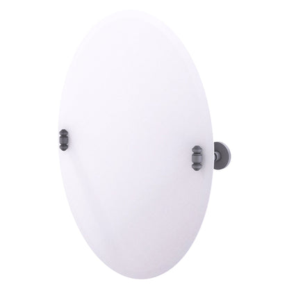 Allied Brass SB-91-GYM Southbeach Matte Gray Oval Frameless Wall Tilt Mirror