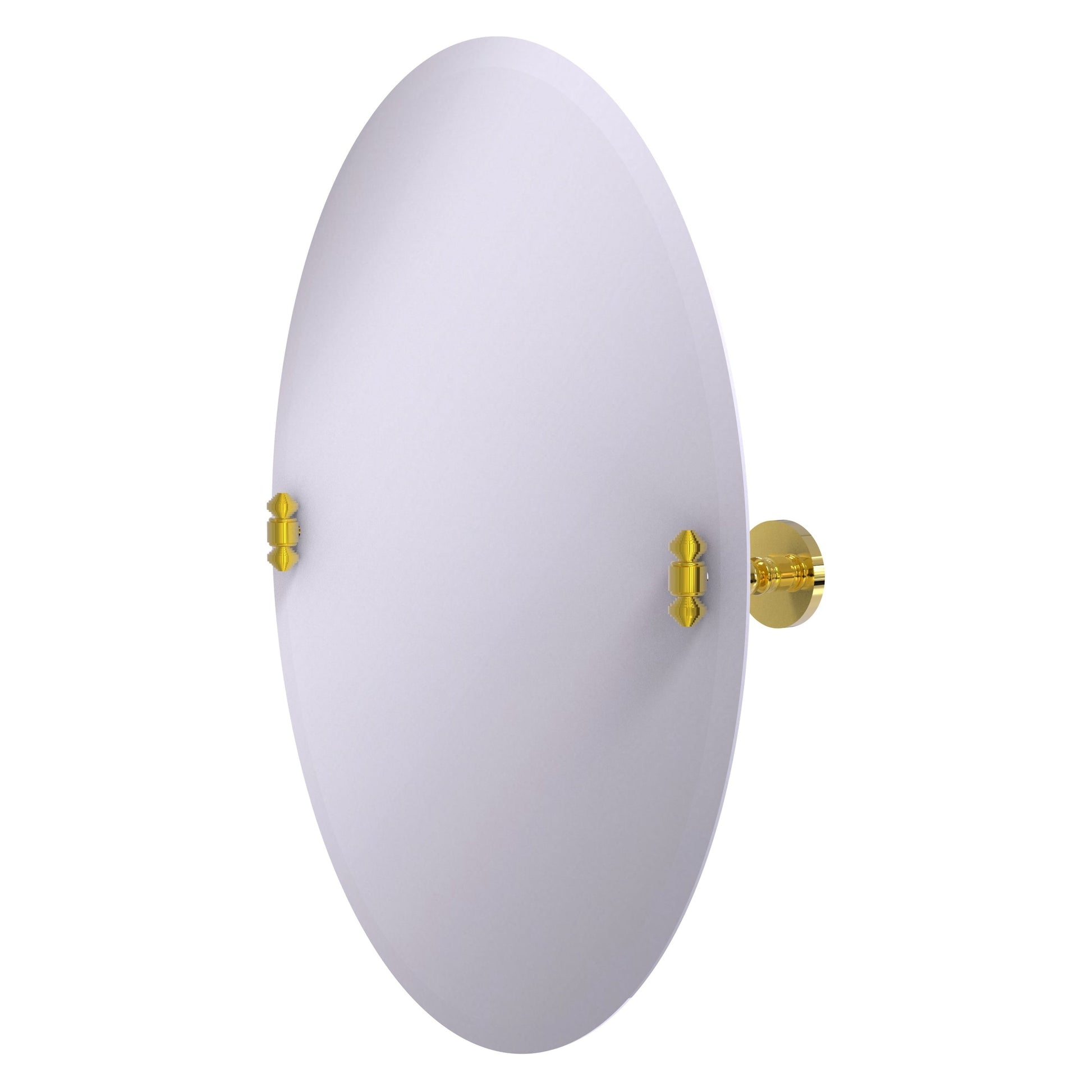 Allied Brass SB-91-PB Southbeach Polished Brass Oval Frameless Wall Tilt Mirror