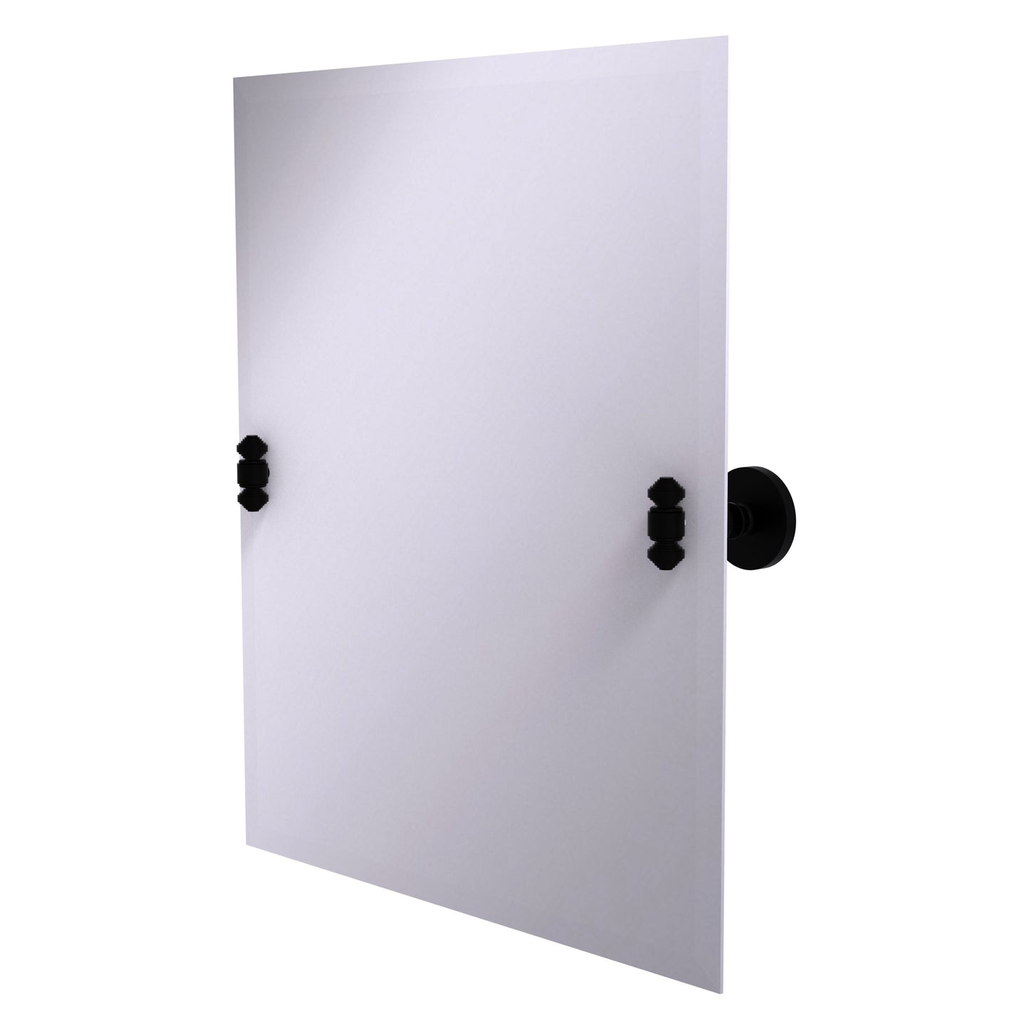 Allied Brass SB-92-BKM Southbeach Matte Black Rectangular Frameless Wall Tilt Mirror