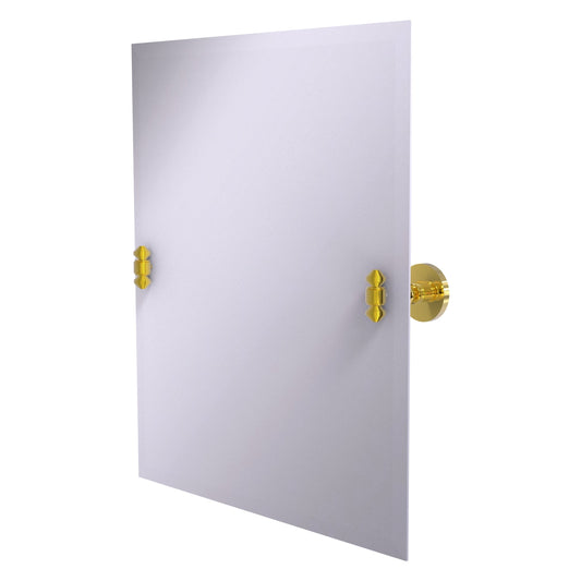 Allied Brass SB-92-PB Southbeach Polished Brass Rectangular Frameless Wall Tilt Mirror