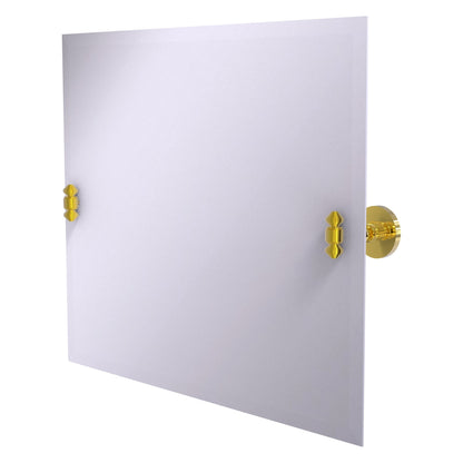 Allied Brass SB-93-PB Southbeach Polished Brass Landscape Rectangular Frameless Wall Tilt Mirror