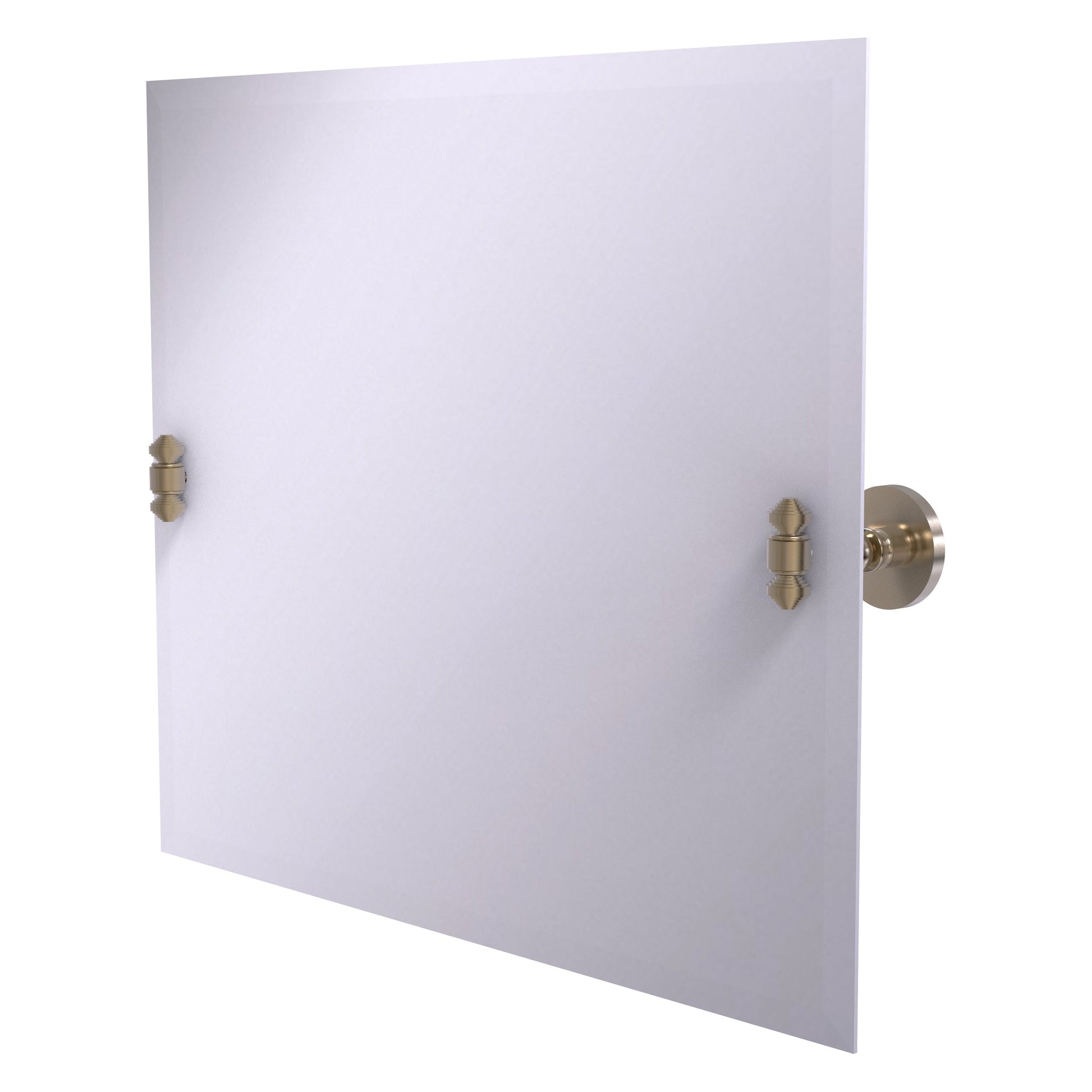 Allied Brass SB-93-PEW Southbeach Antique Pewter Landscape Rectangular Frameless Wall Tilt Mirror