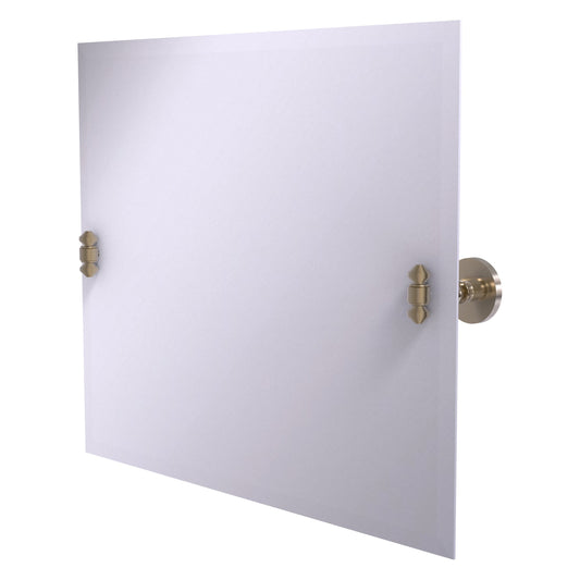 Allied Brass SB-93-PEW Southbeach Antique Pewter Landscape Rectangular Frameless Wall Tilt Mirror