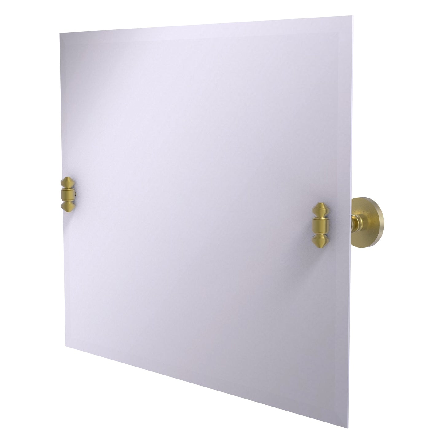 Allied Brass SB-93-SBR Southbeach Satin Brass Landscape Rectangular Frameless Wall Tilt Mirror