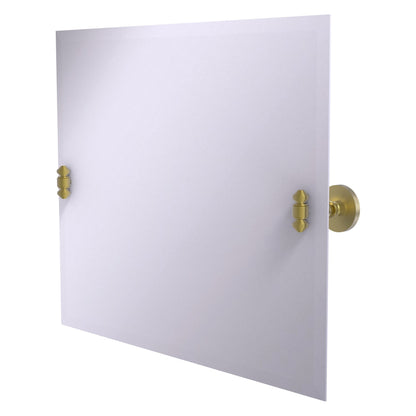 Allied Brass SB-93-SBR Southbeach Satin Brass Landscape Rectangular Frameless Wall Tilt Mirror