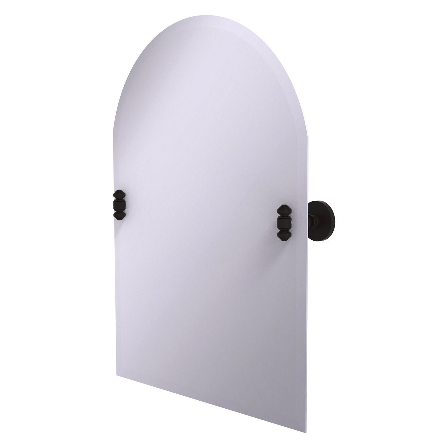 Allied Brass SB-94-ORB Southbeach Oil Rubbed Bronze Arched Top Frameless Wall Tilt Mirror