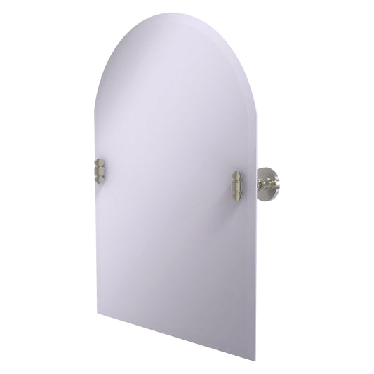 Allied Brass SB-94-SN Southbeach Satin Nickel Arched Top Frameless Wall Tilt Mirror