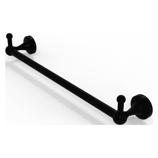 Allied Brass SG-41-18-PEG-BKM Sag Harbor 18" Matte Black Towel Bar With Integrated Hooks