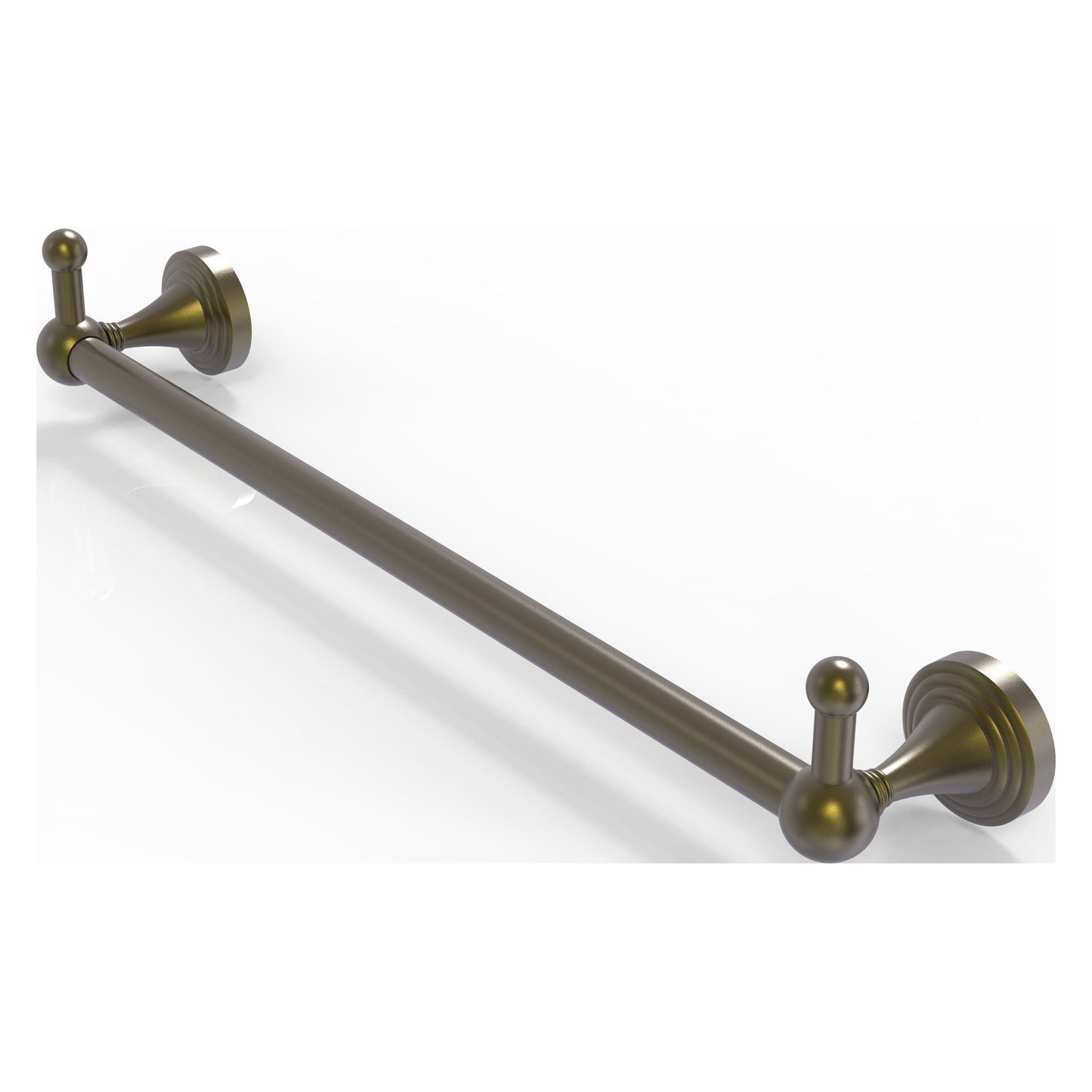Allied Brass SG-41-30-PEG-ABR Sag Harbor 30" Antique Brass Towel Bar With Integrated Hooks