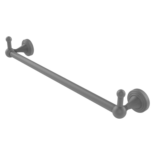 Allied Brass SG-41-30-PEG-GYM Sag Harbor 30" Matte Gray Towel Bar With Integrated Hooks