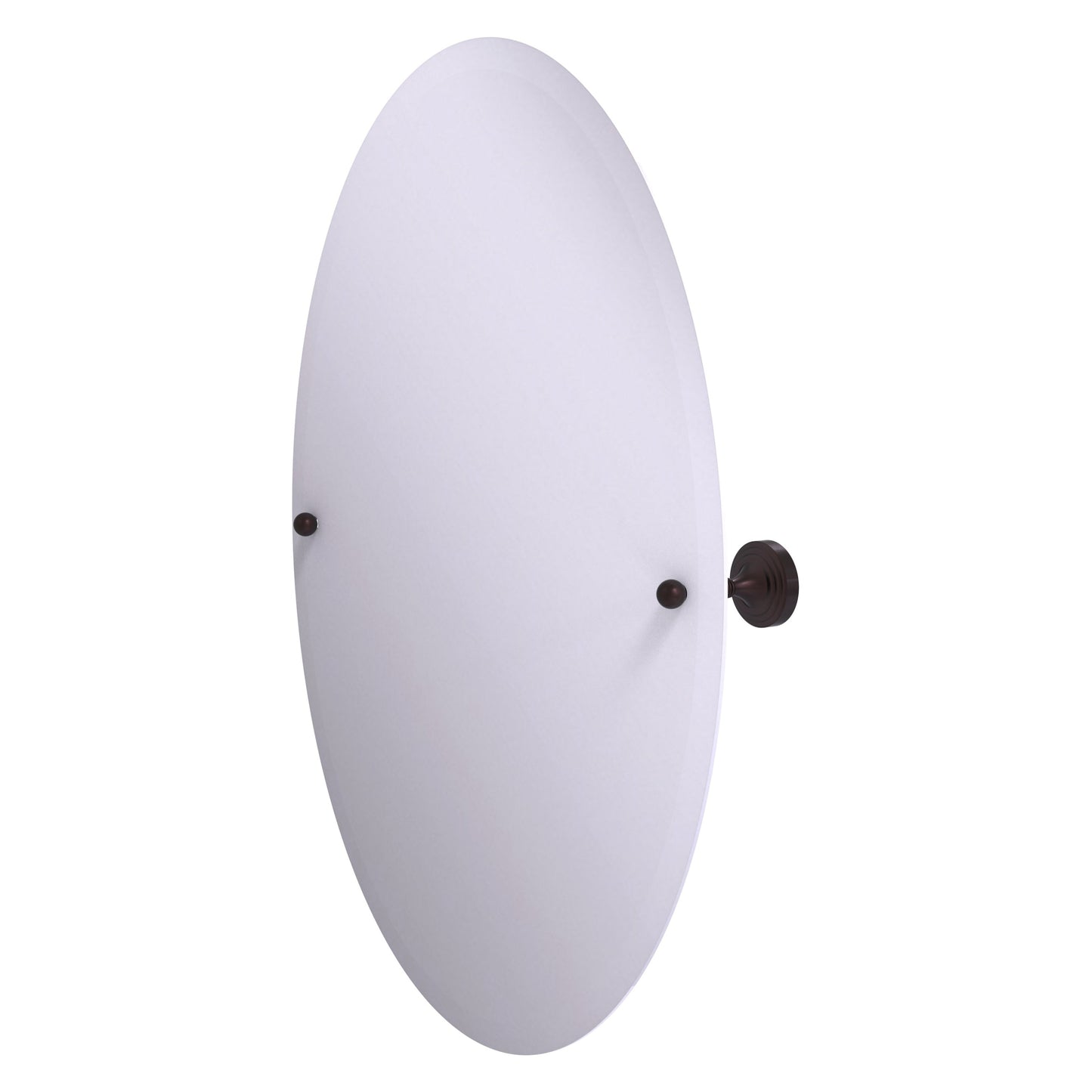 Allied Brass SG-91-ABZ Sag Harbor Antique Bronze Oval Frameless Wall Tilt Mirror With Beveled Edge