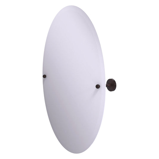 Allied Brass SG-91-ABZ Sag Harbor Antique Bronze Oval Frameless Wall Tilt Mirror With Beveled Edge