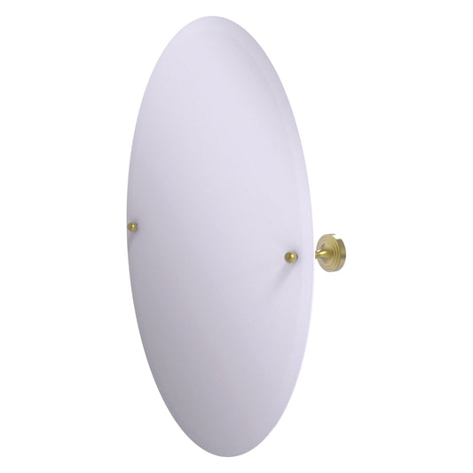 Allied Brass SG-91-SBR Sag Harbor Satin Brass Oval Frameless Wall Tilt Mirror