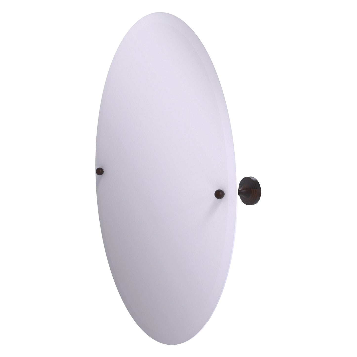 Allied Brass SG-91-VB Sag Harbor Venetian Bronze Oval Frameless Wall Tilt Mirror With Beveled Edge