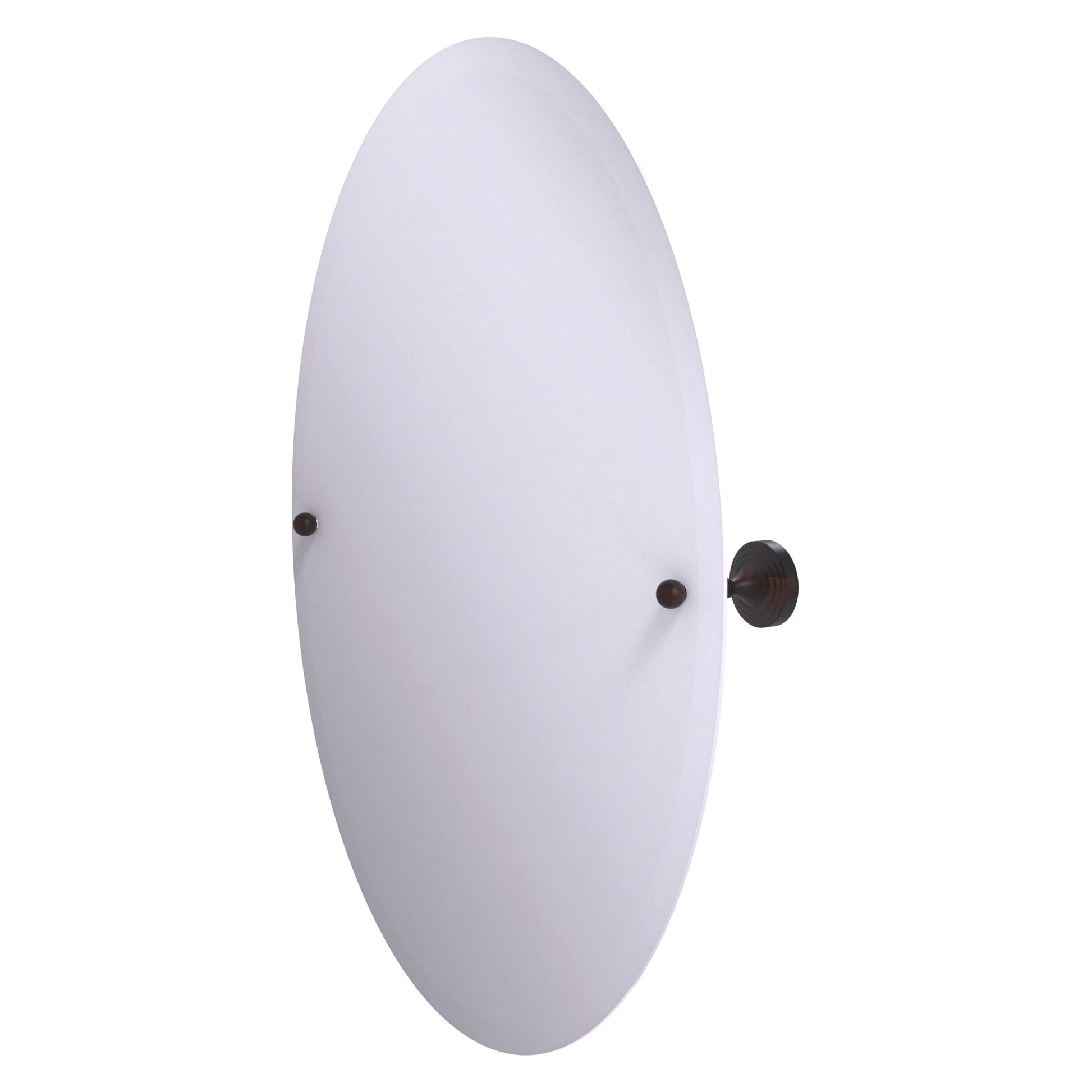 Allied Brass SG-91-VB Sag Harbor Venetian Bronze Oval Frameless Wall Tilt Mirror With Beveled Edge