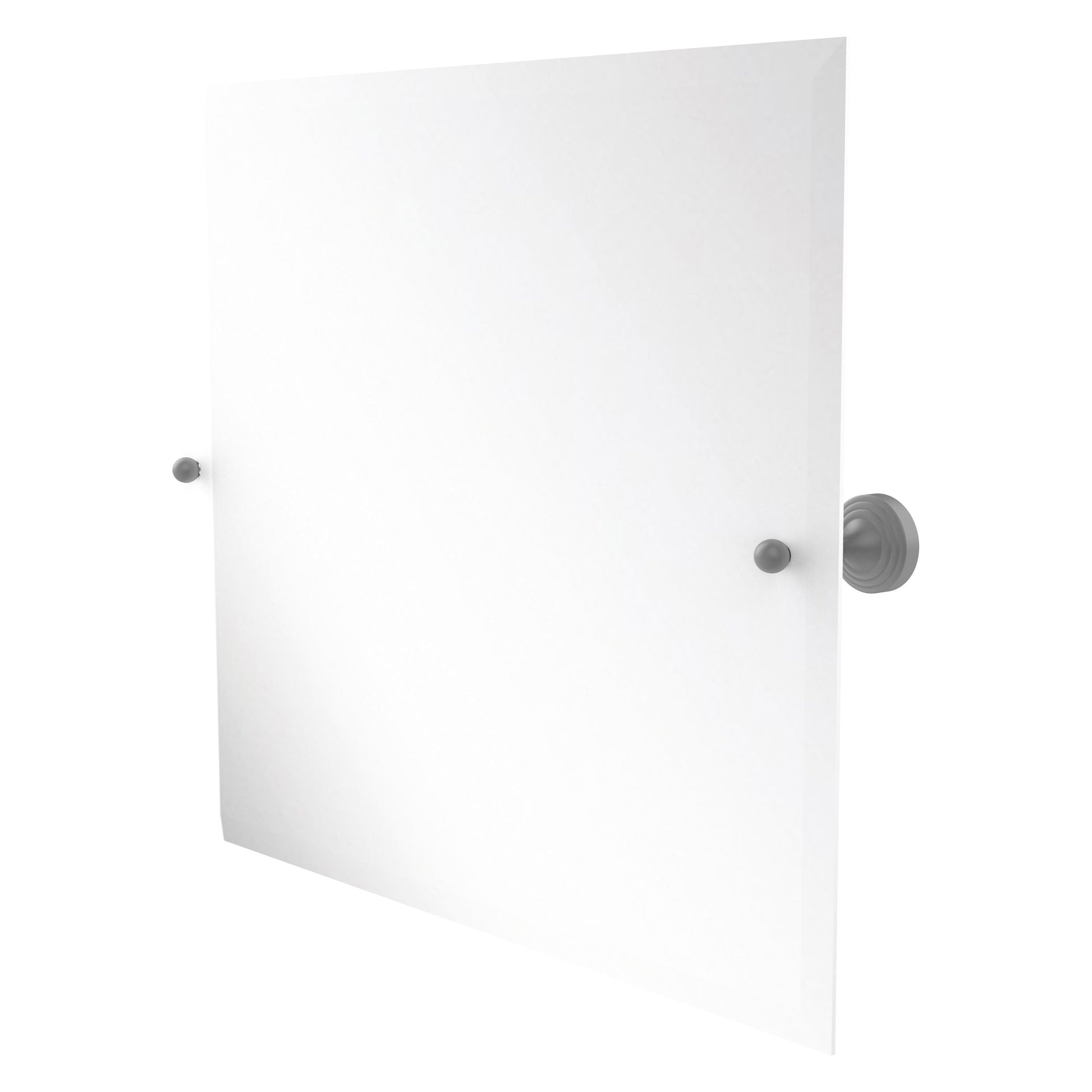 Allied Brass SG-92-GYM Sag Harbor Matte Gray Rectangular Frameless Wall Tilt Mirror With Beveled Edge