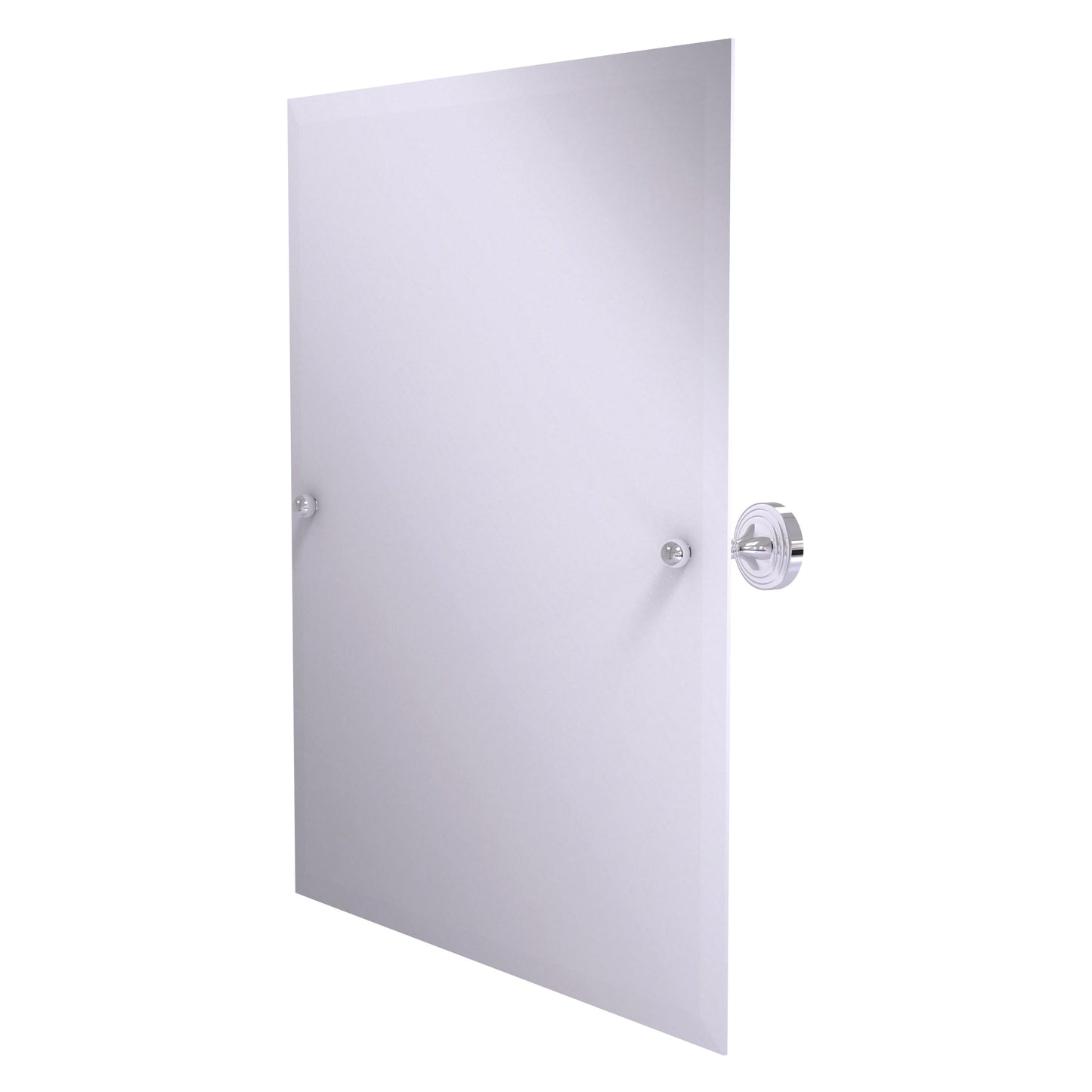 Allied Brass SG-92-PC Sag Harbor Polished Chrome Rectangular Frameless Wall Tilt Mirror With Beveled Edge