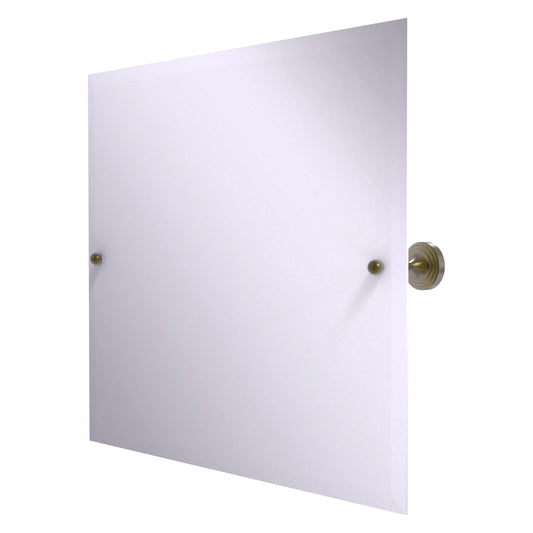 Allied Brass SG-93-ABR Sag Harbor Antique Brass Landscape Rectangular Frameless Wall Tilt Mirror