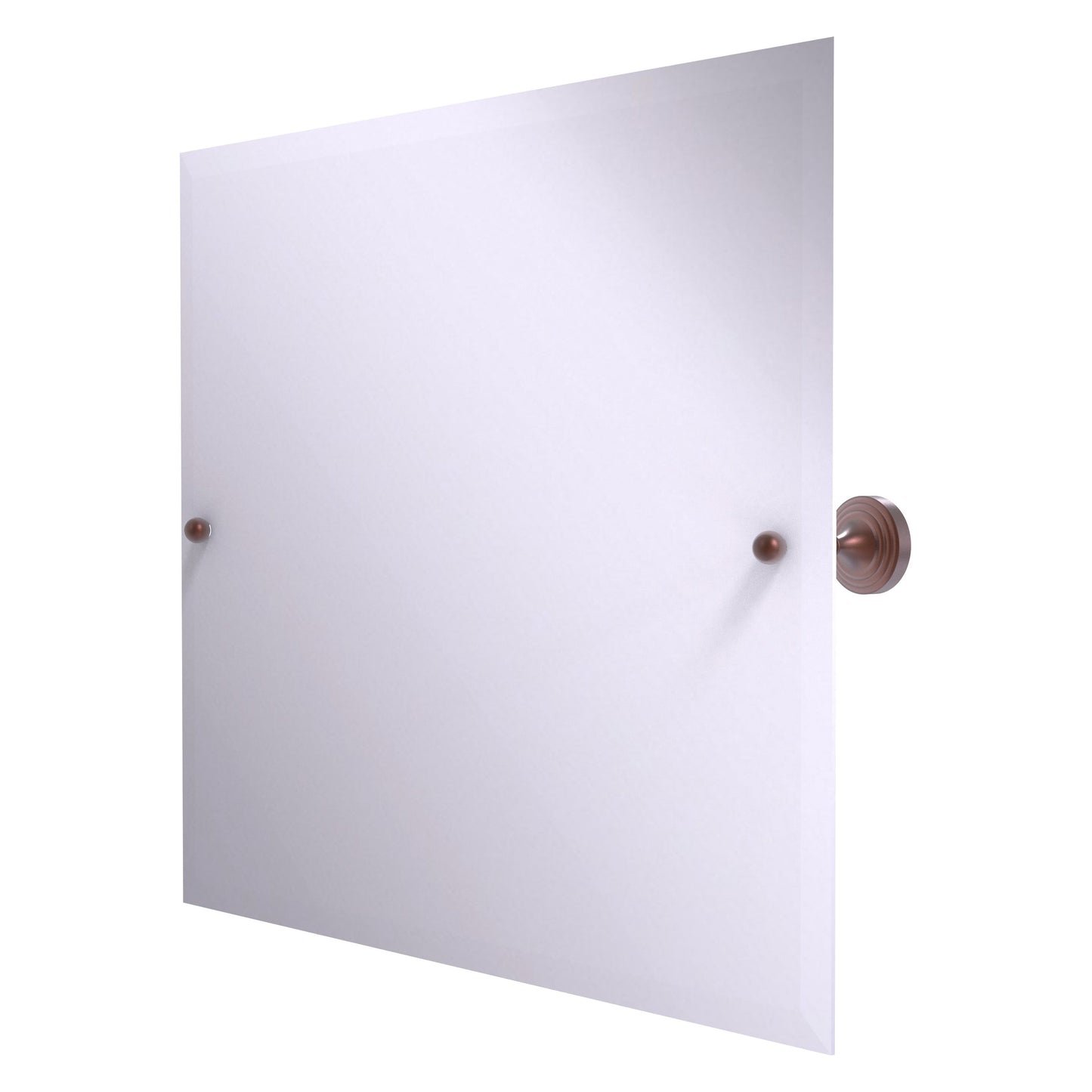 Allied Brass SG-93-CA Sag Harbor Antique Copper Landscape Rectangular Frameless Wall Tilt Mirror With Beveled Edge