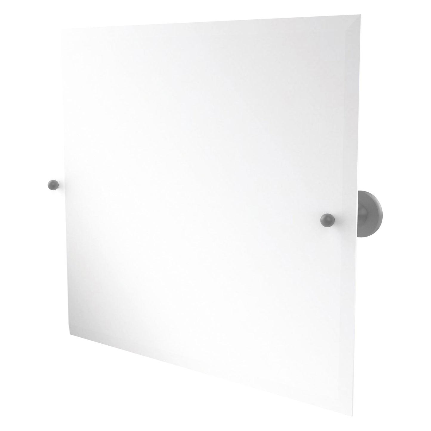 Allied Brass SG-93-GYM Sag Harbor Matte Gray Landscape Rectangular Frameless Wall Tilt Mirror With Beveled Edge