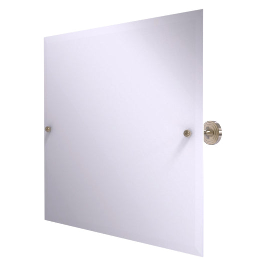 Allied Brass SG-93-PEW Sag Harbor Antique Pewter Landscape Rectangular Frameless Wall Tilt Mirror With Beveled Edge