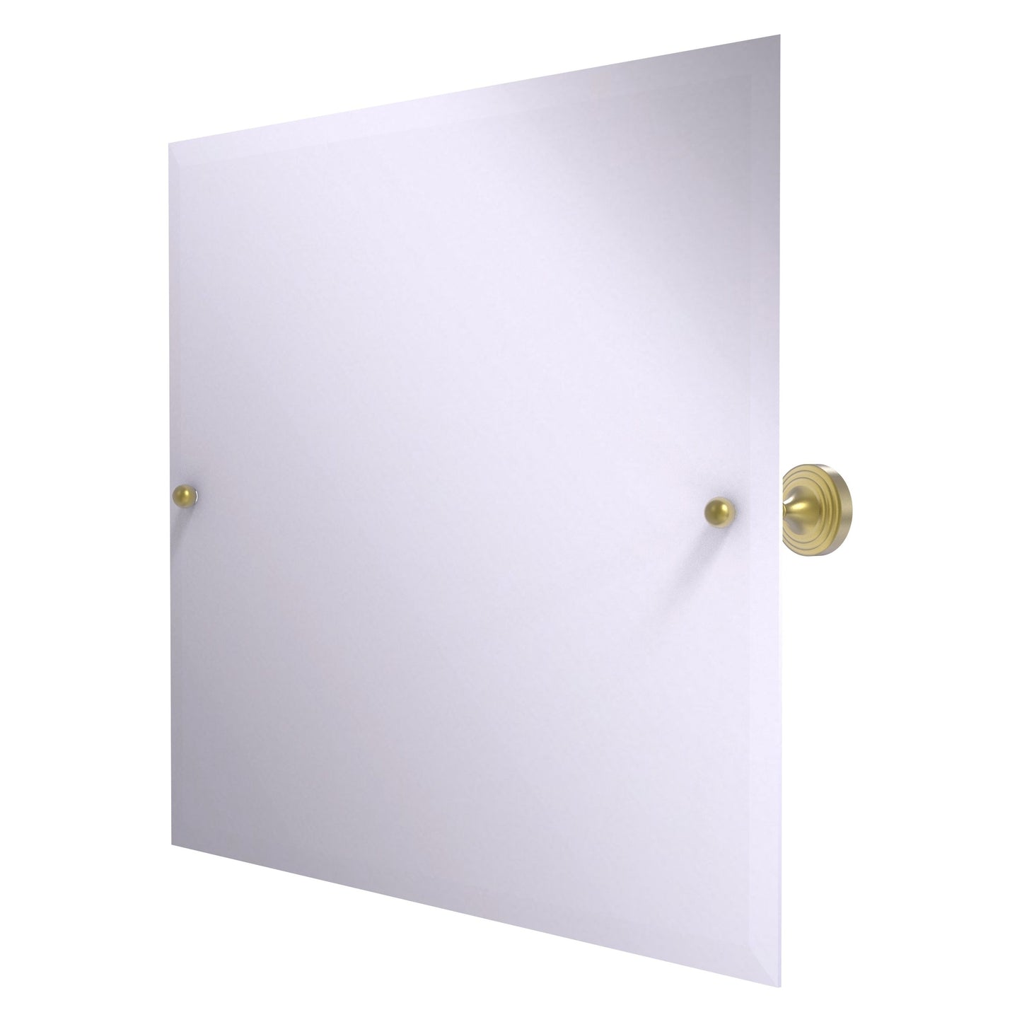 Allied Brass SG-93-SBR Sag Harbor Satin Brass Landscape Rectangular Frameless Wall Tilt Mirror With Beveled Edge