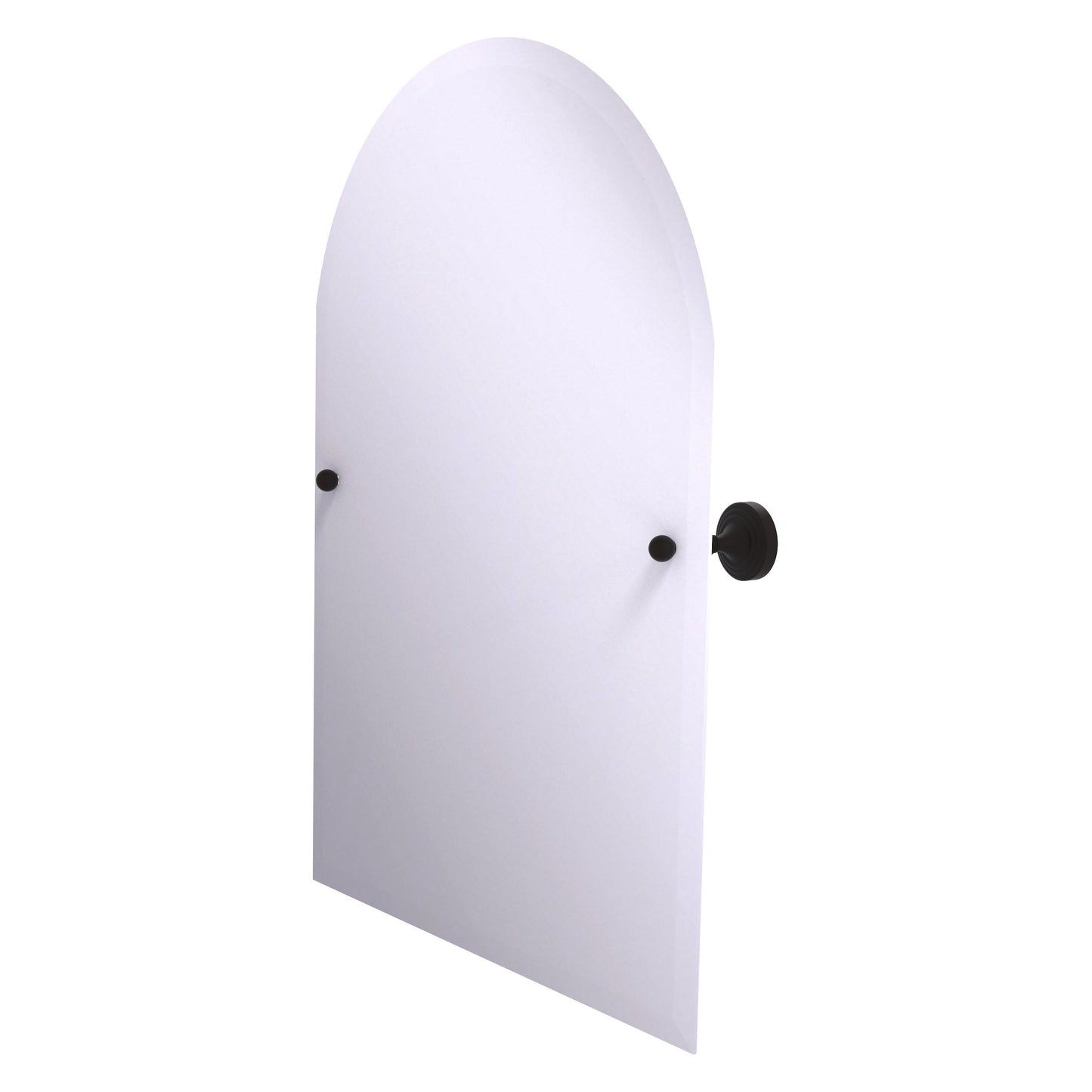 Allied Brass SG-94-ORB Sag Harbor Oil Rubbed Bronze Arched Top Frameless Wall Tilt Mirror With Beveled Edge