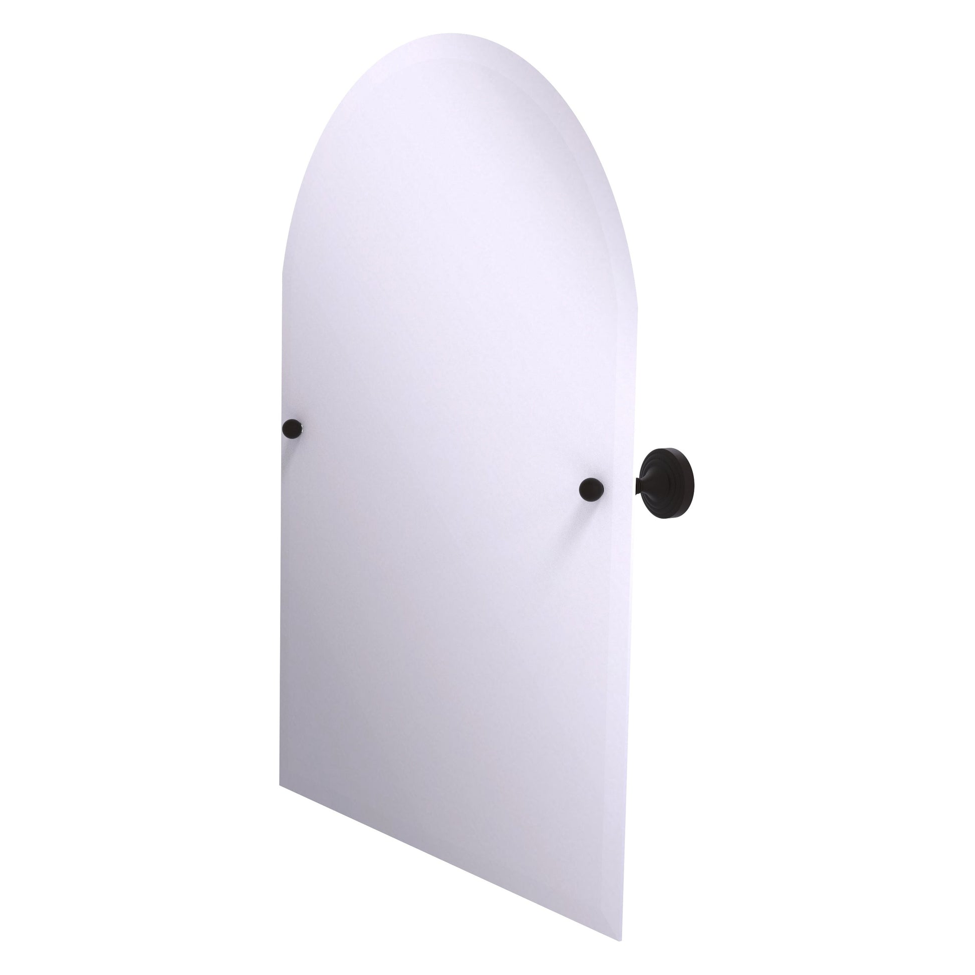 Allied Brass SG-94-ORB Sag Harbor Oil Rubbed Bronze Arched Top Frameless Wall Tilt Mirror With Beveled Edge