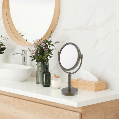 Allied Brass SH-4/2X-ABR Soho 8" Antique Brass Make-Up Mirrors