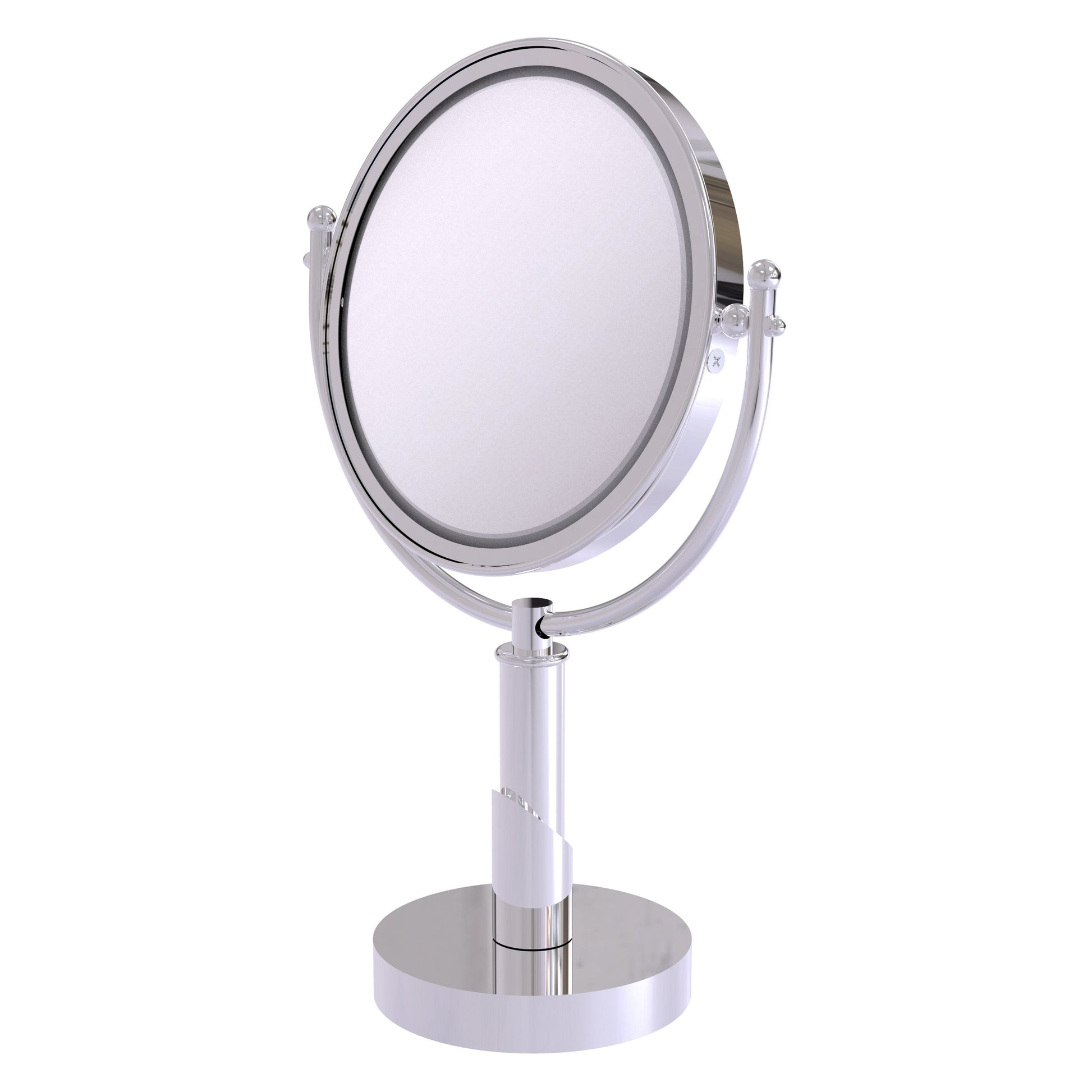 Allied Brass SH-4/2X-PC Soho 8" Polished Chrome Vanity Top Make-Up Mirror With 2X Magnification