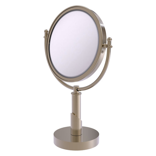 Allied Brass SH-4/2X-PEW Soho 8" Antique Pewter Vanity Top Make-Up Mirror With 2X Magnification