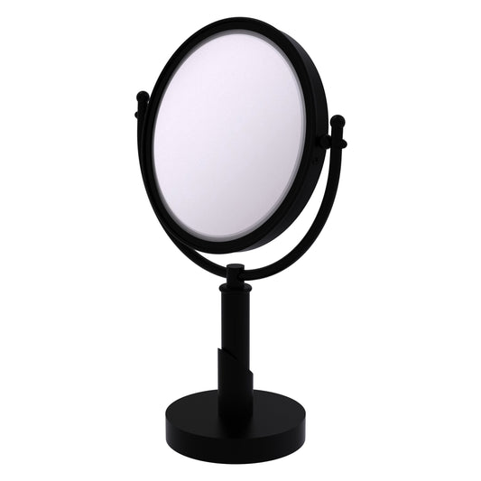 Allied Brass SH-4/4X-BKM Soho 8" Matte Black Vanity Top Make-Up Mirror With 4X Magnification