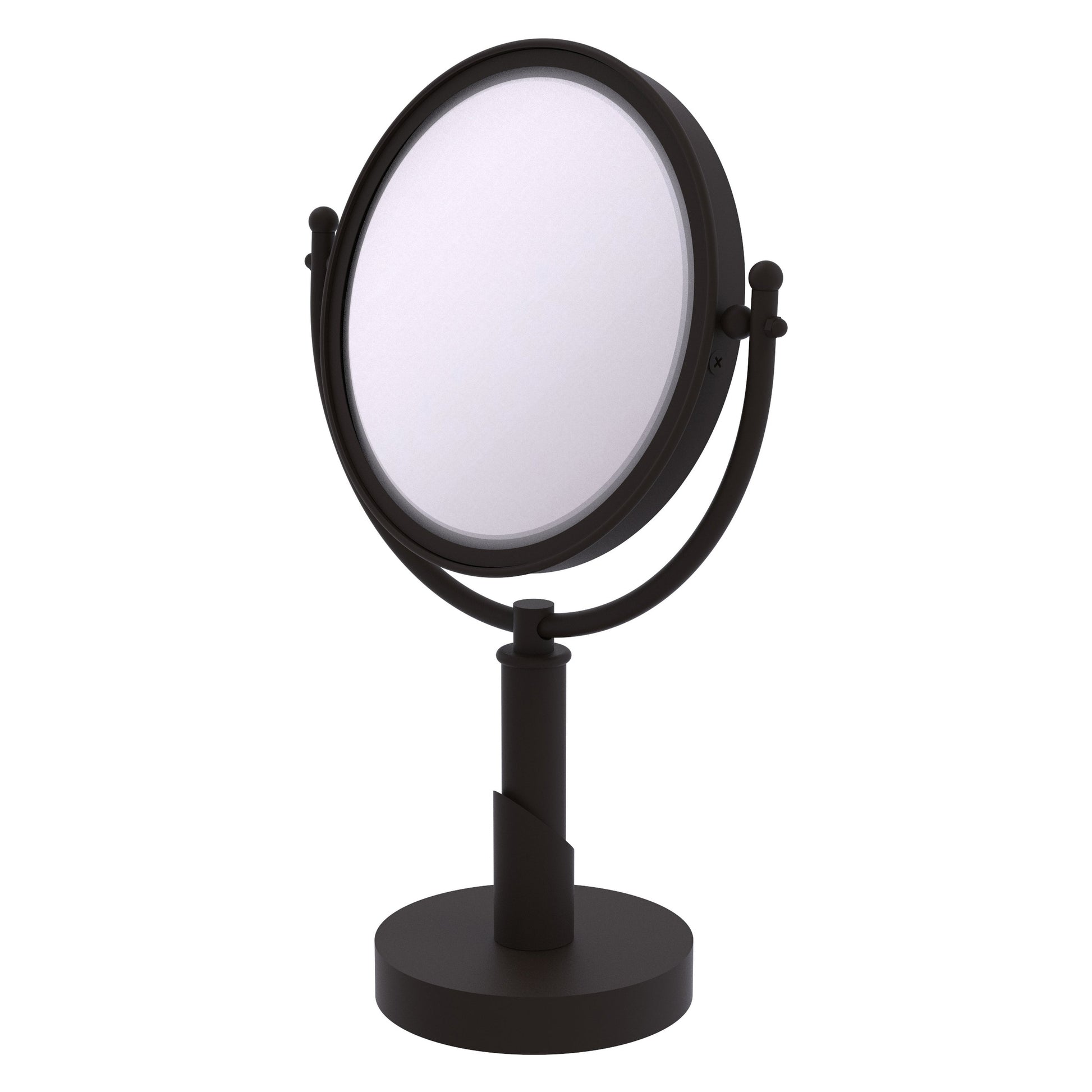 Allied Brass SH-4/4X-ORB Soho 8" Oil Rubbed Bronze Vanity Top Make-Up Mirror With 4X Magnification