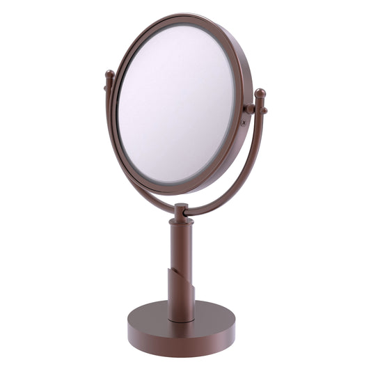 Allied Brass SH-4/5X-CA Soho 8" Antique Copper Vanity Top Make-Up Mirror With 5X Magnification
